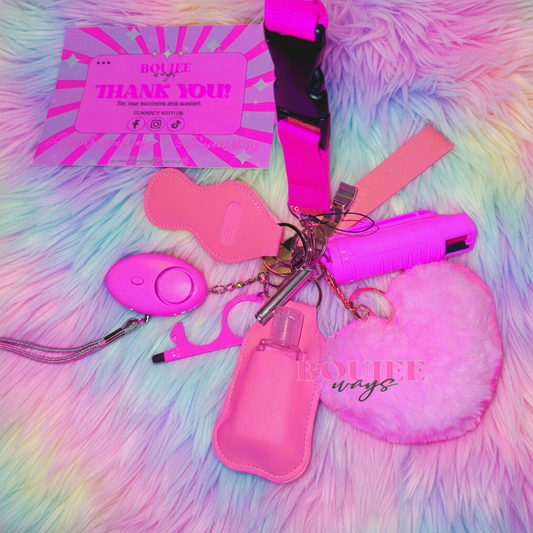 Boujee Safety Keychain in Pretty Pink 💕