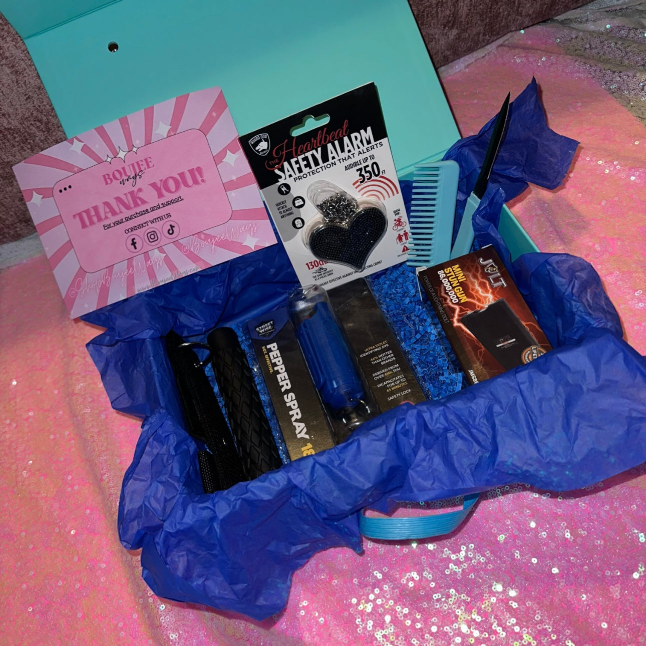 Boujee Safety Bundle Box in Aqua Luxe 💙
