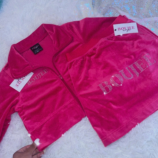 Officially Boujee Mini Skirt - Dark Pink